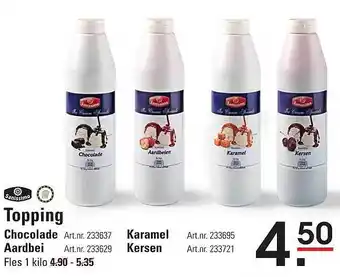 Sanissimo Topping Chocolade, Aardbei, Karamel, Kersen