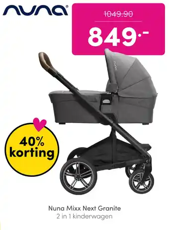 Baby & Tiener Nuna Mixx Next Granite aanbieding