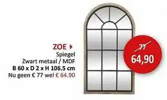 Weba Zoe spiegel aanbieding