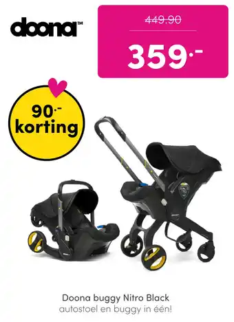 Baby & Tiener Doona buggy Nitro Black aanbieding