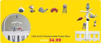 Baby & Tiener Little Dutch Muziekmobiel Ocean Blue aanbieding