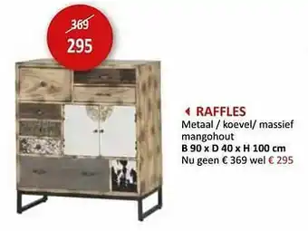 Weba Raffles metaal - koevel- massief mangohout aanbieding