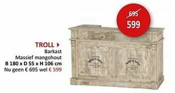 Weba Troll barkast aanbieding