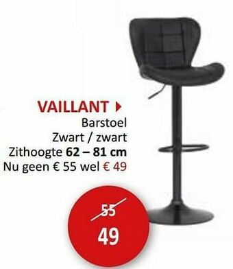Weba Vaillant barstoel aanbieding