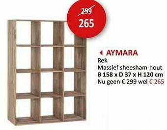 Weba Aymara rek aanbieding