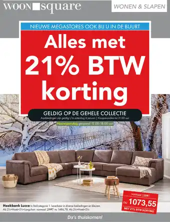 Woonsquare Hoekbank Lucca aanbieding