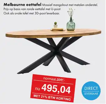 Woonsquare Melbourne eettafel aanbieding