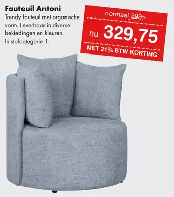 Woonsquare Fauteuil Antoni aanbieding
