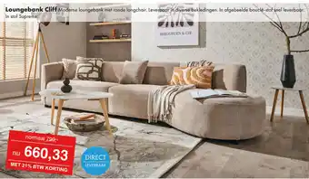 Woonsquare Loungebank Cliff aanbieding