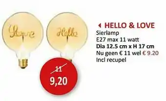 Hello + love sierlamp