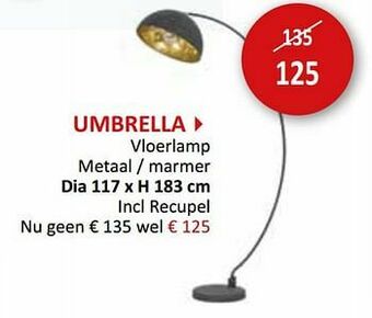 Weba Umbrella vloerlamp aanbieding
