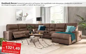 Woonsquare Hoekbank Denver aanbieding