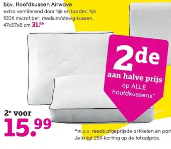 Leen Bakker Hoofdkussen airwave aanbieding
