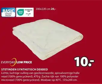 Jysk Stetinden synthetisch dekbed aanbieding