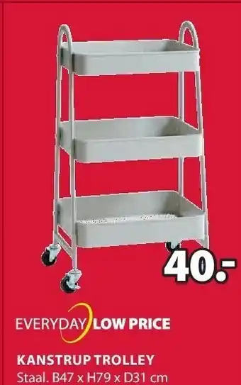 Jysk Kanstrup trolley aanbieding
