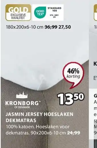 Jasmin jersey hoeslaken dekmatras