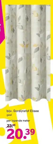 Leen Bakker Gordijnstof elisee aanbieding
