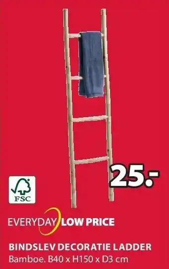 Jysk Bindslev decoratie ladder aanbieding