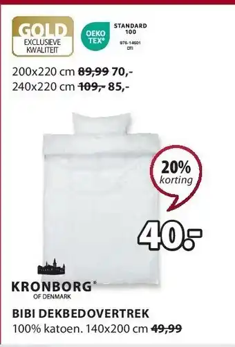 Jysk Bibi dekbedovertrek aanbieding