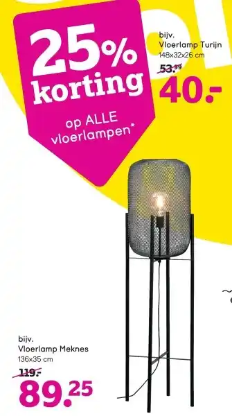 Leen Bakker Vloerlamp meknes aanbieding