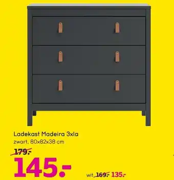 Leen Bakker Ladekast madeira 3xla aanbieding