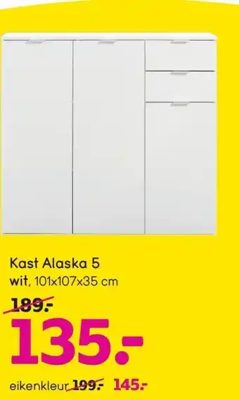 Leen Bakker Kast alaska 5 aanbieding