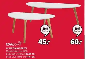 Jysk Lejre salontafel aanbieding
