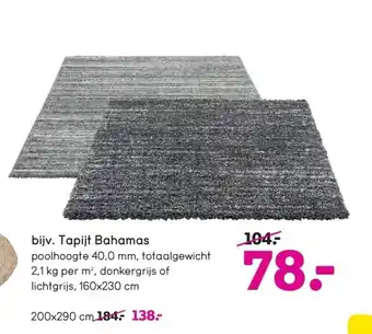 Leen Bakker Tapijt bahamas aanbieding