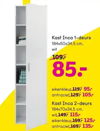 Leen Bakker Kast inca 1-deurs aanbieding