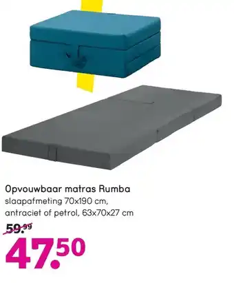 Leen Bakker Opvouwbaar matras rumba aanbieding