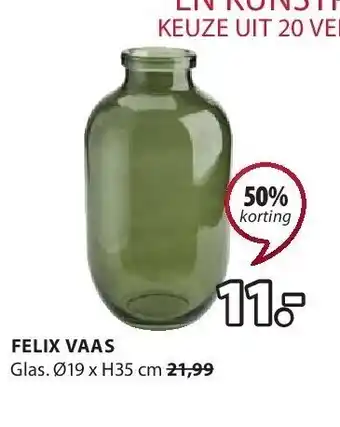Jysk Felix vaas aanbieding