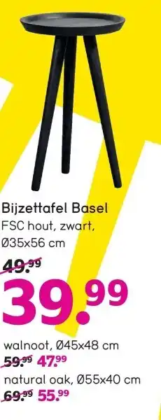 Leen Bakker Bijzettafel basel aanbieding