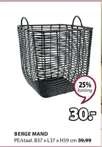 Jysk Berge mand aanbieding