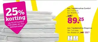 Leen Bakker Topdekmatras comfort aanbieding