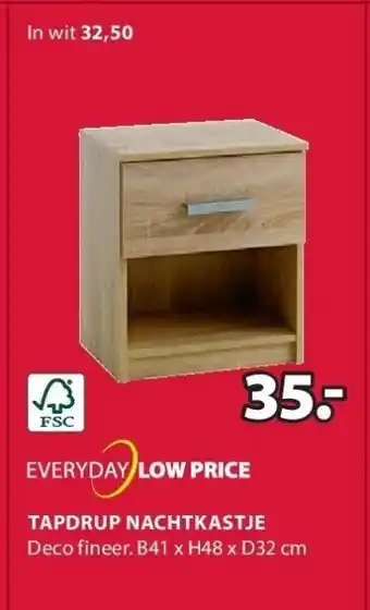 Jysk Tapdrup nachtkastje aanbieding