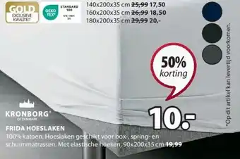 Jysk Frida hoeslaken aanbieding