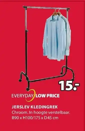 Jysk Jerslev kledingrek aanbieding