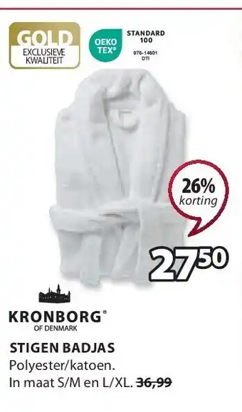 Jysk Stigen badjas aanbieding