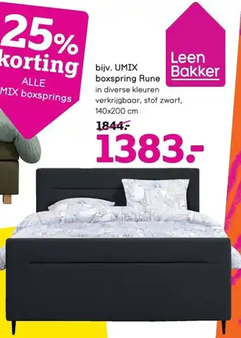 Leen Bakker Umix boxspring rune aanbieding