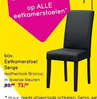 Leen Bakker Eetkamerstoel serge aanbieding