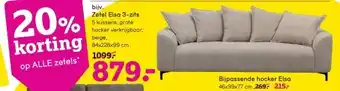 Leen Bakker Zetel elsa 3-zits aanbieding