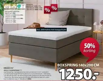 Jysk Gold c110 boxspring aanbieding