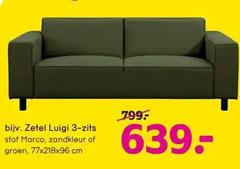 Leen Bakker Zetel luigi 3-zits aanbieding