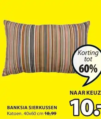 Jysk Banksia sierkussen aanbieding