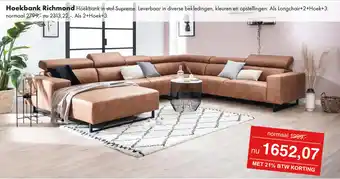 Woonsquare Hoekbank Richmond aanbieding