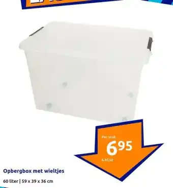 Action Opbergbox met wieltjes aanbieding