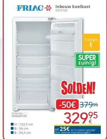 Eldi Inbouw koelkast aanbieding