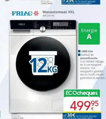 Eldi Wasautomaat xxl wa12a140 aanbieding