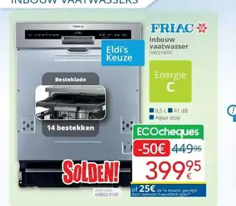 Eldi Inbouw vaatwasser aanbieding