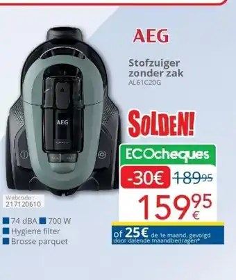 Eldi Stofzuiger zonder zak aanbieding